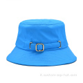 Cappelli a secchio blu al 100% in poliestere